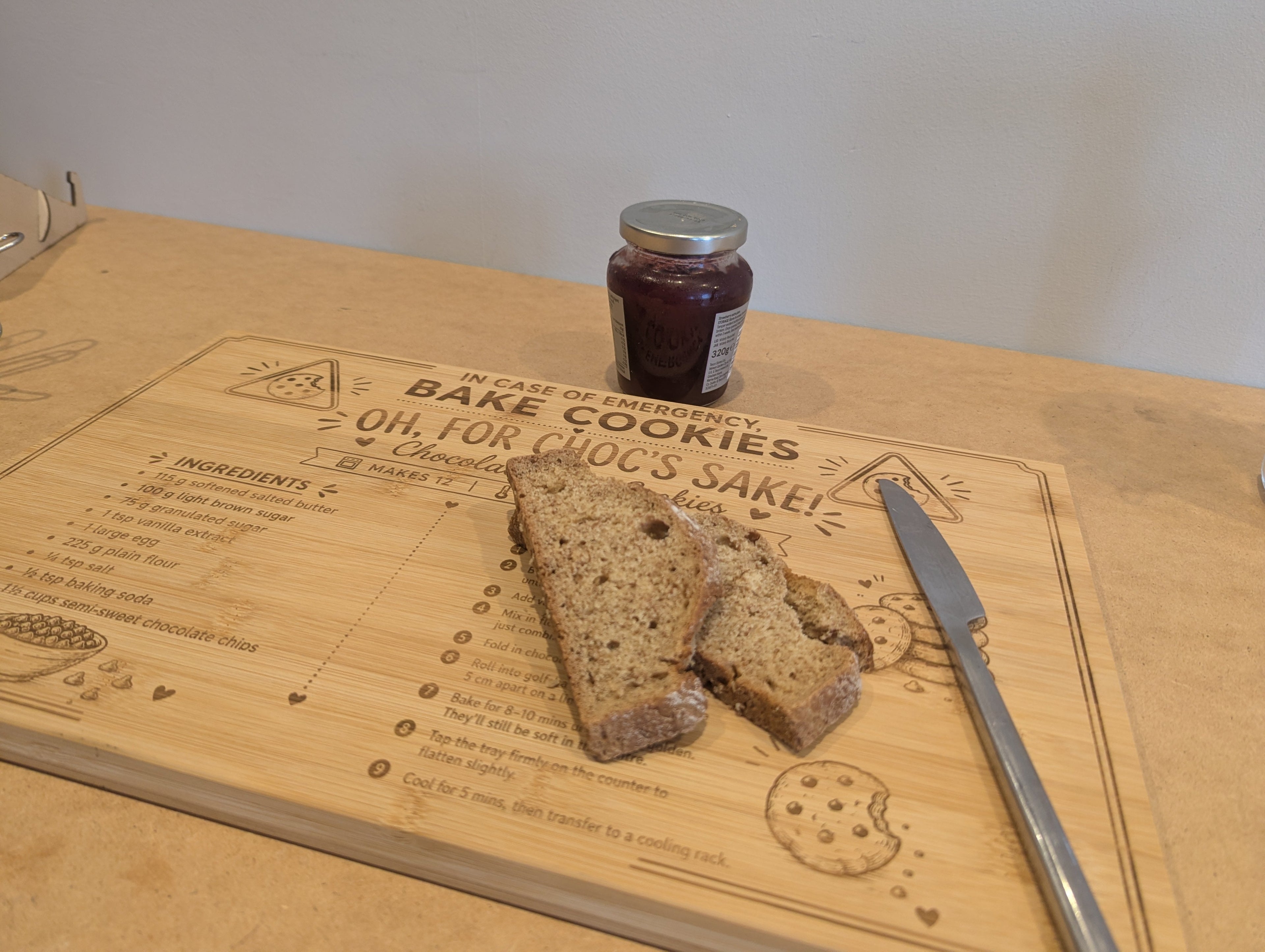 Oh, For Choc's Sake! Engraved Bamboo Recipe Board