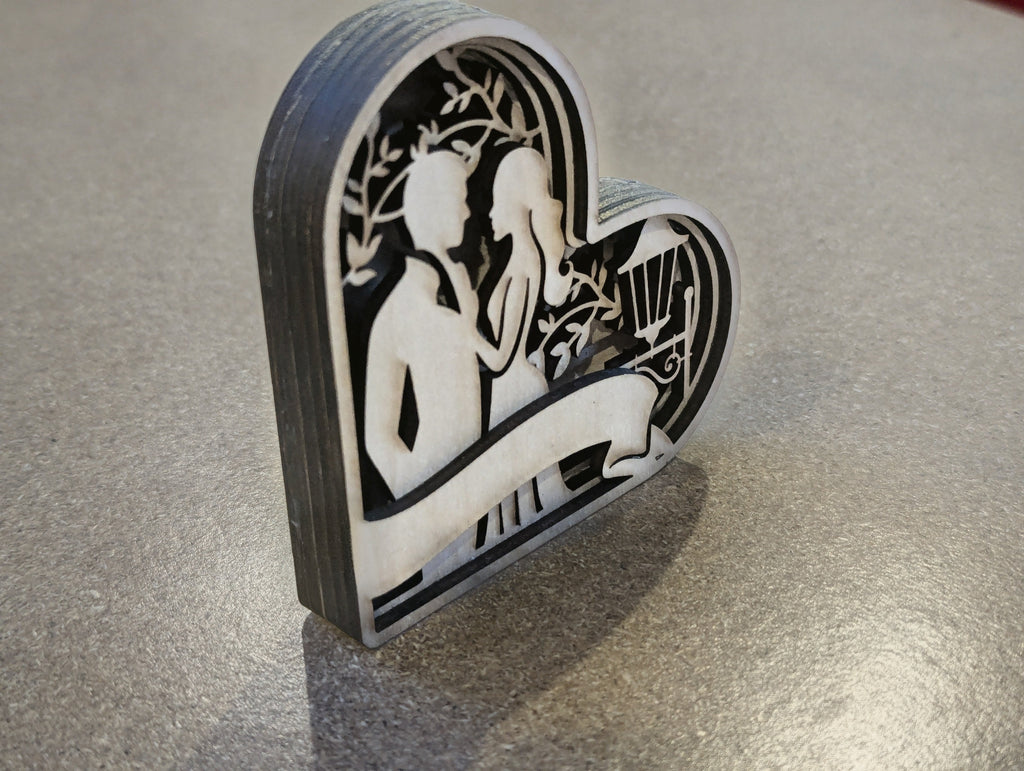 Wedding Couple Heart Keepsake