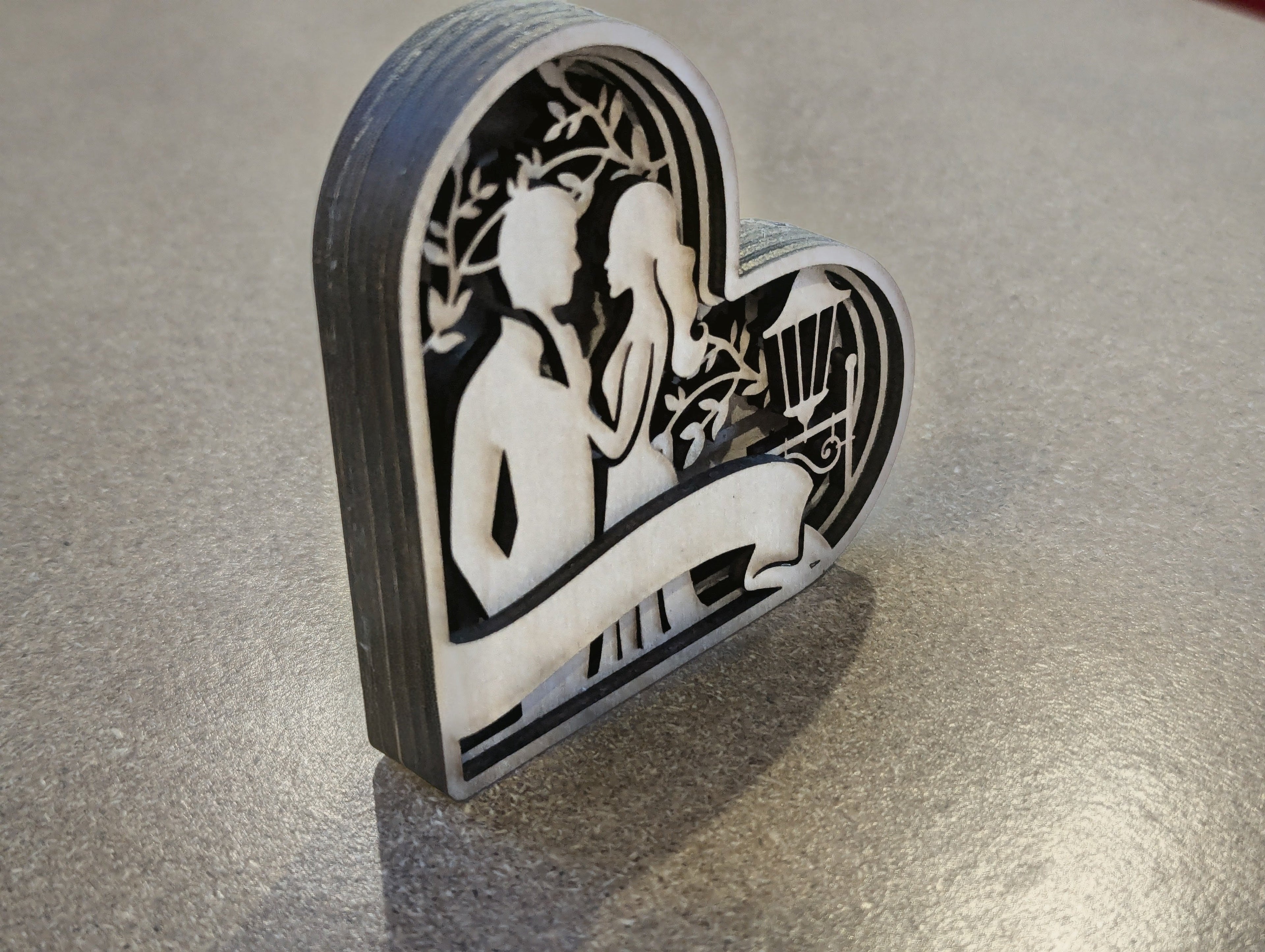 Wedding Couple Heart Keepsake