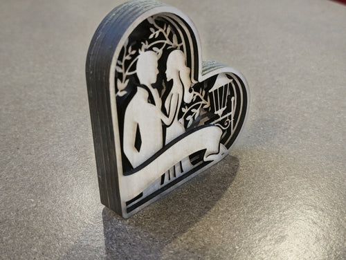 Wedding Couple Heart Keepsake