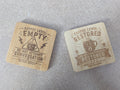 Coffee Level Coaster — Double-Sided Funny Bamboo Coaster
