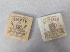 Coffee Level Coaster — Double-Sided Funny Bamboo Coaster