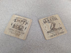 Energy Level Coaster — Double-Sided Funny Bamboo Coaster