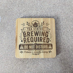 Tea Status Coaster — Double-Sided Funny Bamboo Coaster
