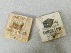 Payday 2-Pack Coaster Set — Funny Bamboo Coasters