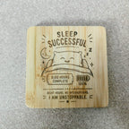 Sleep Status Coaster — Double-Sided Funny Bamboo Coaster